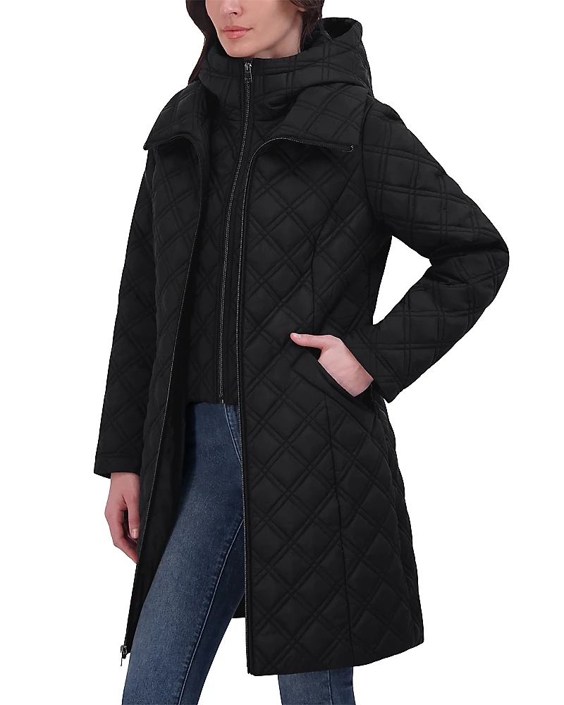 Tahari Laura Quilted Coat