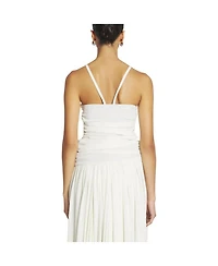 Ruffled Tank Top Silk Georgette