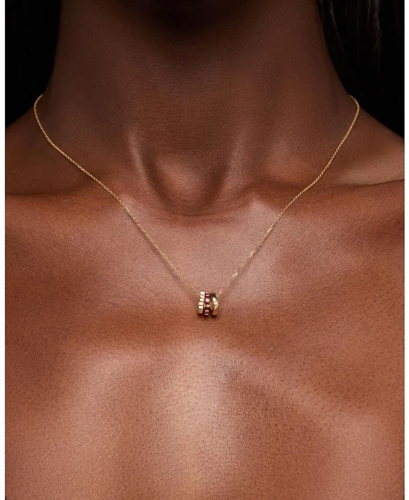 Solid Ruby Zeno Charm Necklace