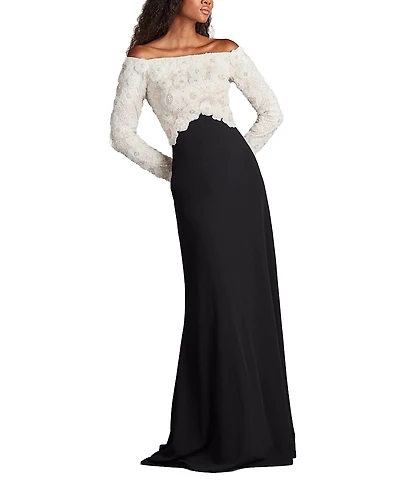 Tadashi Shoji Giuliana Embroidered Bodice Gown