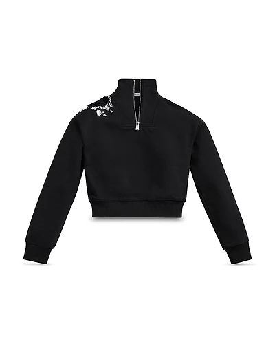 Area Crystal Cluster Zip Sweatshirt