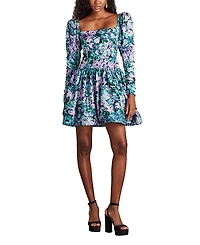 Tadashi Shoji Harlym Floral Print Mini Dress
