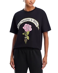 Aqua x Angelica Hicks Ring Around the Rosie Short Sleeve Tee - Exclusive