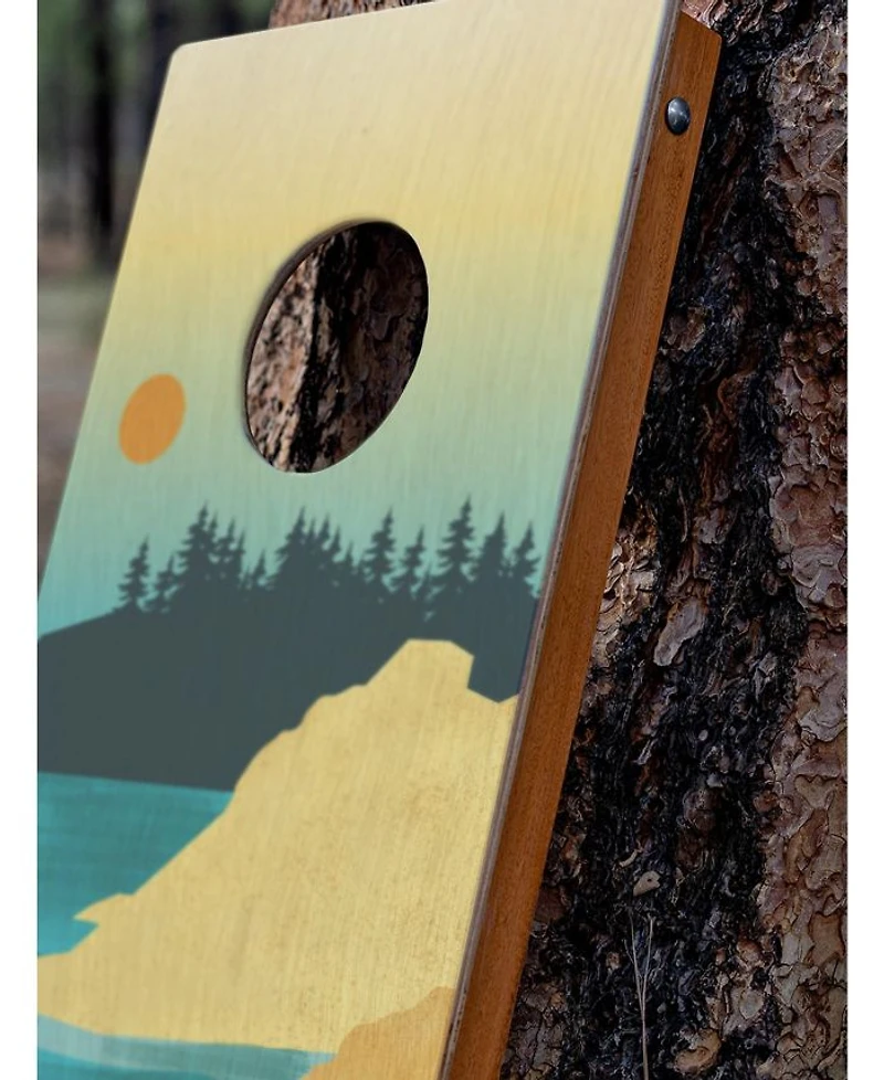 1ft x 2ft Mahogany Pathfinder Cornhole Board Set