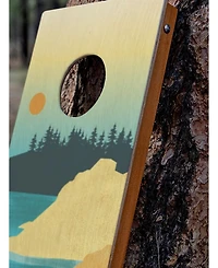 1ft x 2ft Mahogany Pathfinder Cornhole Board Set