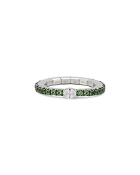 Roberto Demeglio 18K White Gold Extensible by Demeglio Diamond Oval & Tsavorite Stretch Band