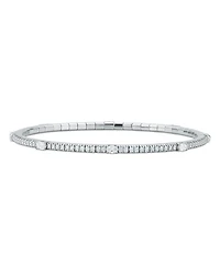 18K White Gold Extensible by Demeglio Diamond Mixed Cut Stretch Bracelet