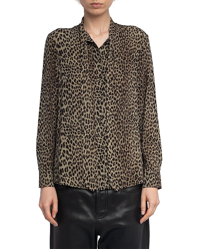 Zadig & Voltaire Tulba Soft Leopard Blouse
