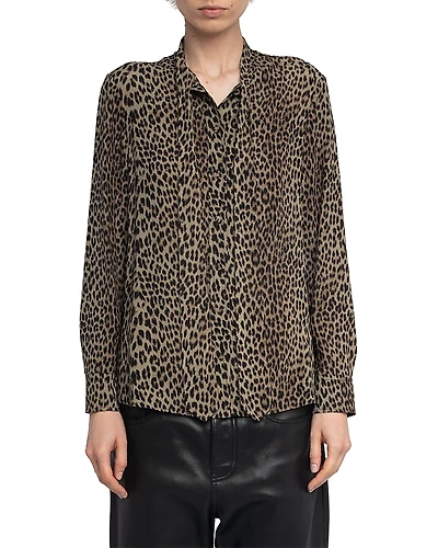 Zadig & Voltaire Tulba Soft Leopard Blouse