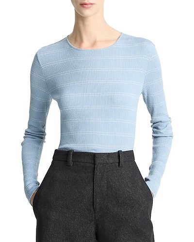 Vince Striped Crewneck Top