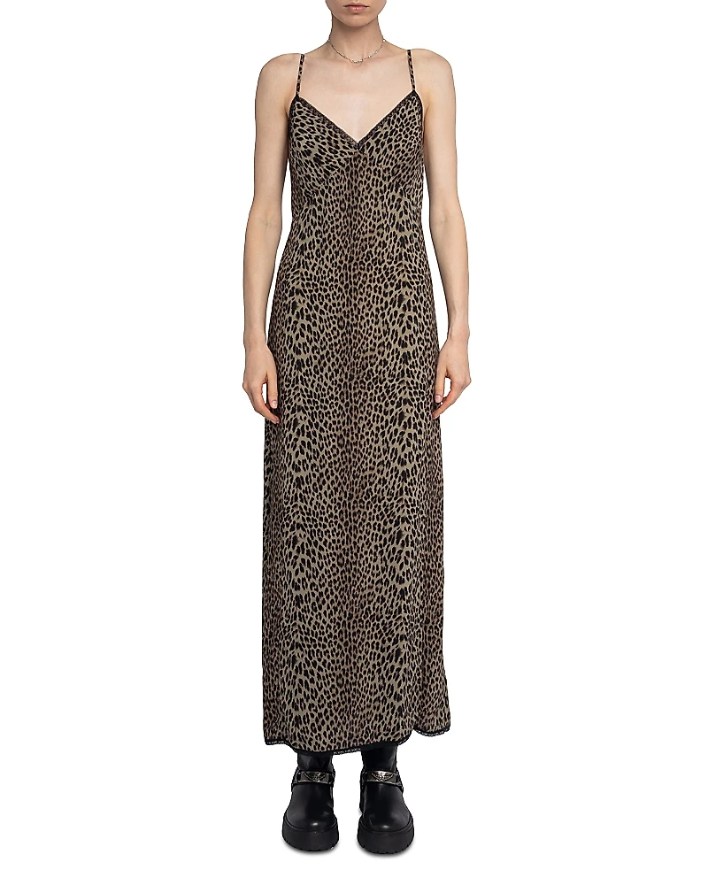 Zadig & Voltaire Ramelil Soft Leopard Print Dress