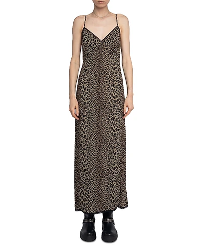 Zadig & Voltaire Ramelil Soft Leopard Print Dress