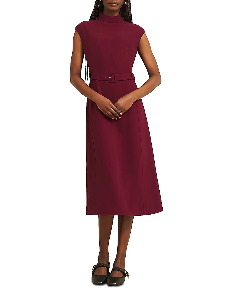 Hobbs London Petite Leslie Cap Sleeve Dress