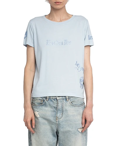 Zadig & Voltaire Alys Pcl Multicusto Embellished Tee