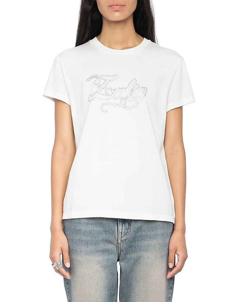 Zadig & Voltaire Walk Hc Incrustation Embellished Tee