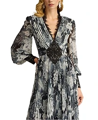 Audra Floral Print Chiffon Gown