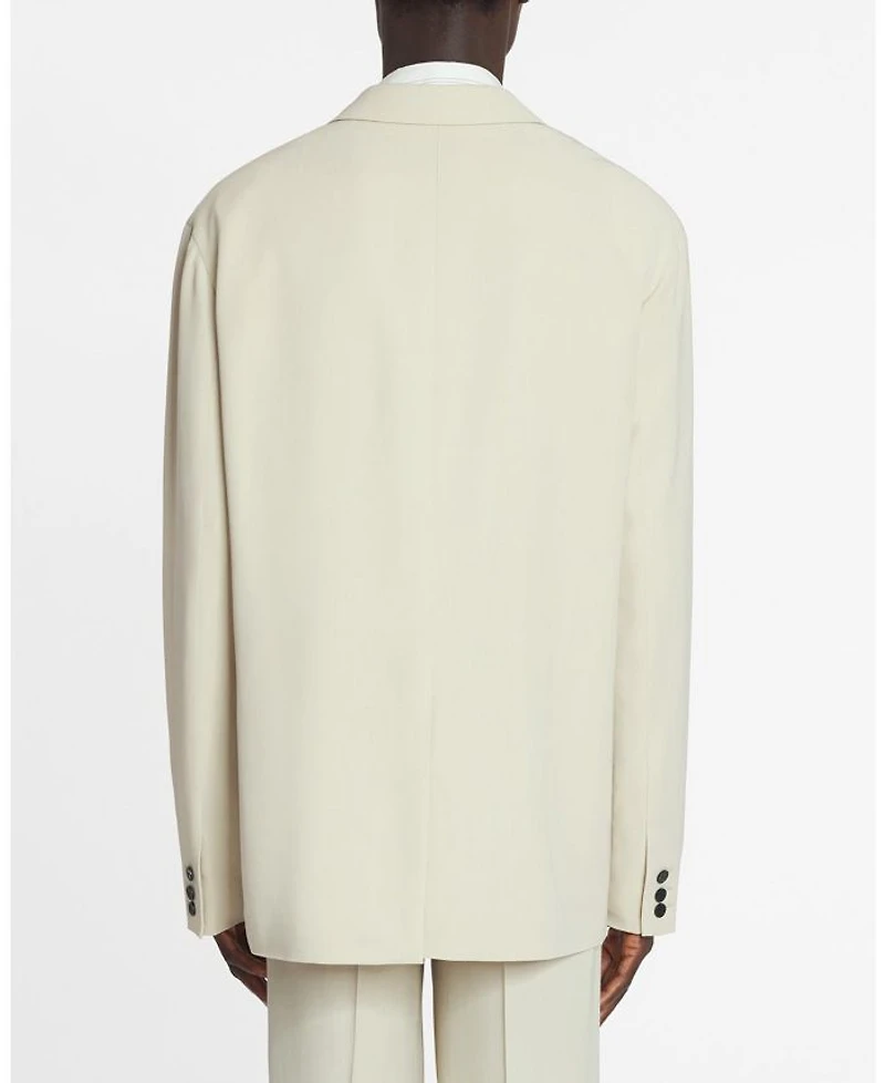 Loose Fitting Wool Blend Jacket