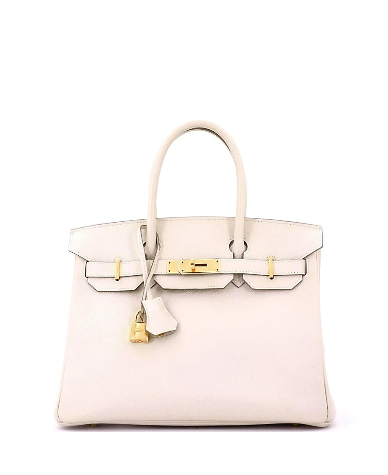 Pre-Owned HERMES Birkin 30 Handbag Light Epsom with Gold Hardware