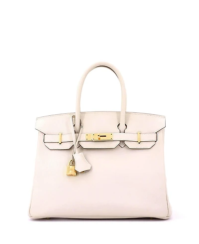 Pre-Owned HERMES Birkin 30 Handbag Light Epsom with Gold Hardware