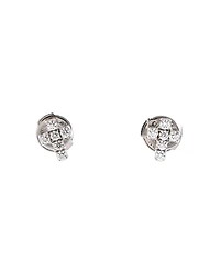 Pre-Owned Cartier Cross Earrings 18K White Gold with Diamonds