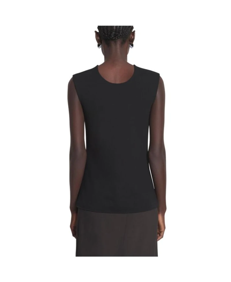 Jersey Top with a Plunging Neckline