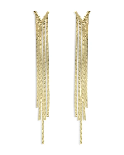Bloomingdale's Herringbone Fringe Earrings