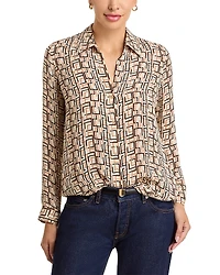 L'Agence Nina Silk Printed Blouse