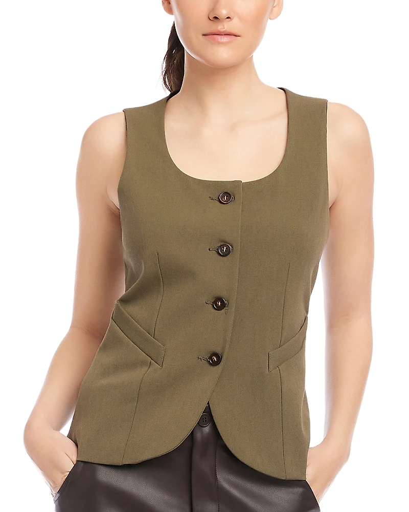 Fifteen Twenty Joni Button Front Vest