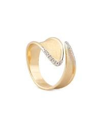 Marco Bicego 18K Yellow Gold Lunaria Twist Diamond Wrap Ring