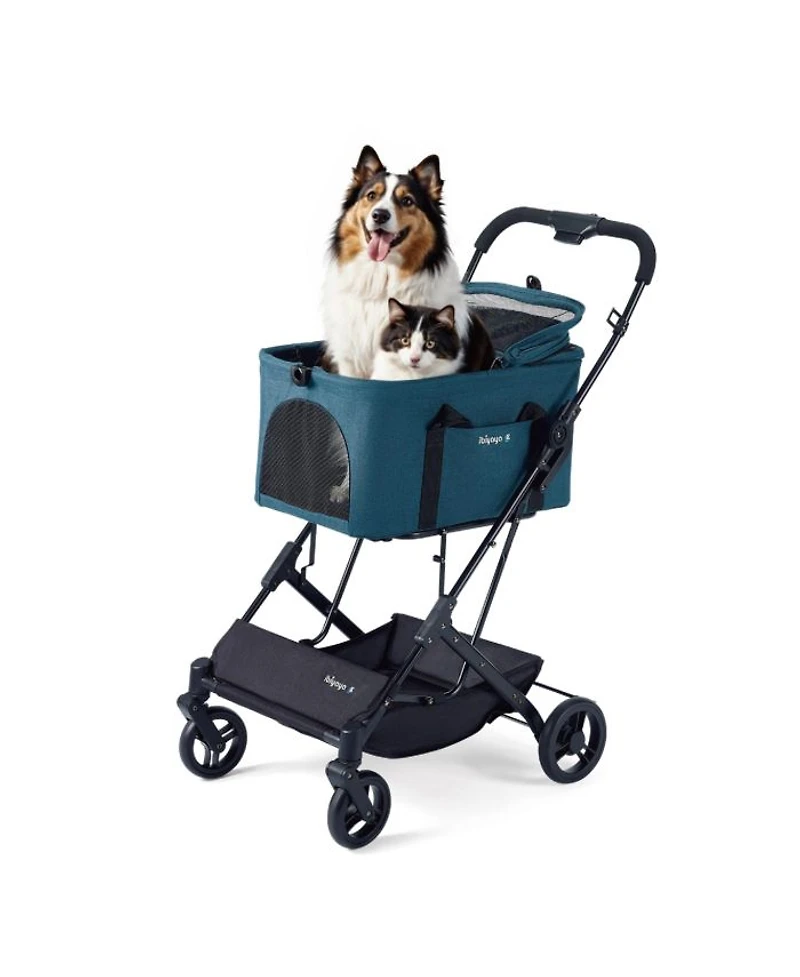 Essential Travois Tri Fold Pet Travel System XL with Detachable Carrier Pet Stroller