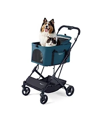 Essential Travois Tri Fold Pet Travel System XL with Detachable Carrier Pet Stroller
