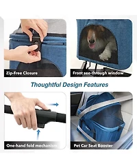Essential Travois Tri Fold Pet Travel System XL with Detachable Carrier Pet Stroller