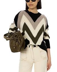 Gerard Darel Elissa Wool Chevron Sweater
