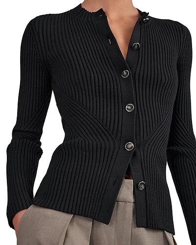 Reiss Tula Button Front Knit Top