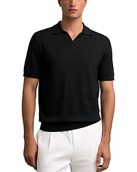 Reiss Duchie Merino Wool Open Collar Polo Shirt