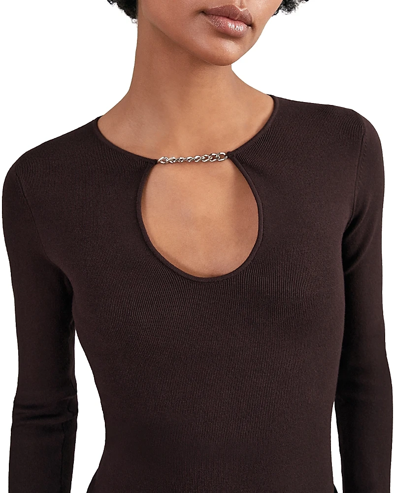 Reiss Tilly Keyhole Cut Out Top