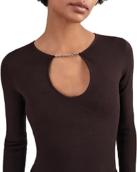 Reiss Tilly Keyhole Cut Out Top
