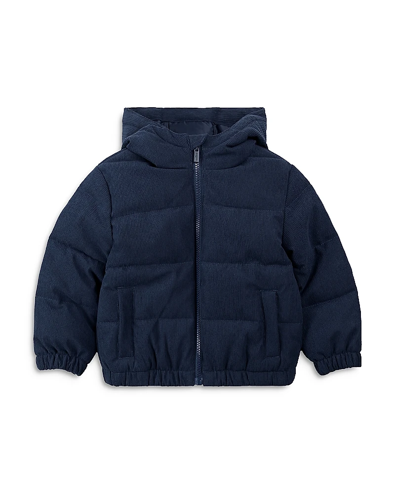 Miles The Label Boys' Hooded Light Weight Packable Corduroy Jacket - Little Kid