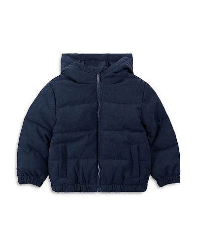 Miles The Label Boys' Hooded Light Weight Packable Corduroy Jacket - Little Kid