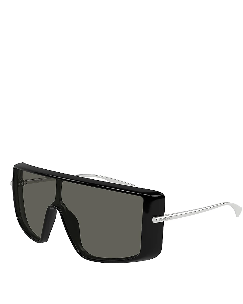 McQueen Square Shield Sunglasses, 99mm