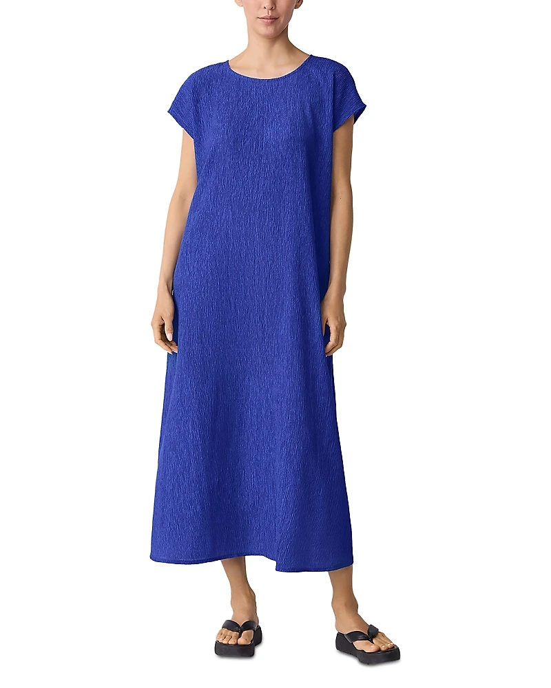 Eileen Fisher Round Neck Midi Dress
