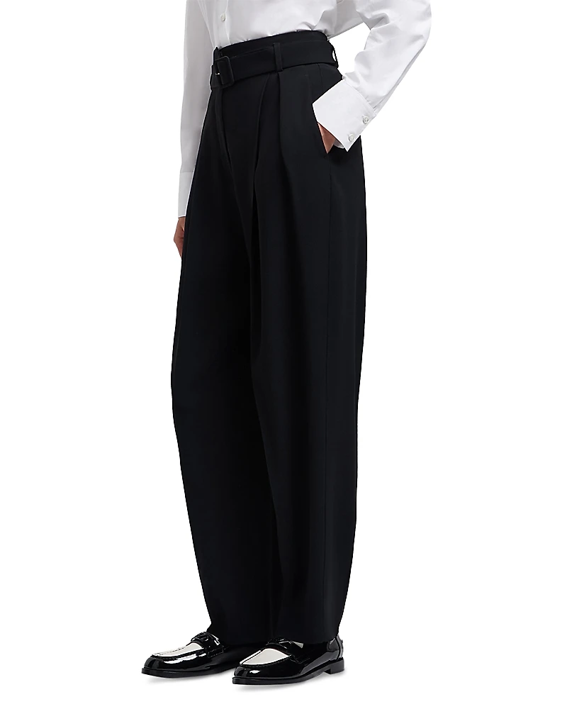 Emporio Armani Belted Pleated Pants