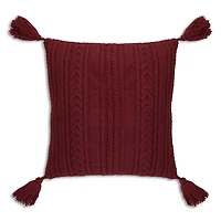 Barefoot Dreams CozyChic Cable Pillow with Tassels, 20