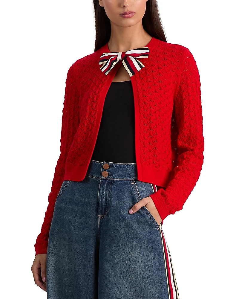 Alice and Olivia Dollie Bow Cardigan