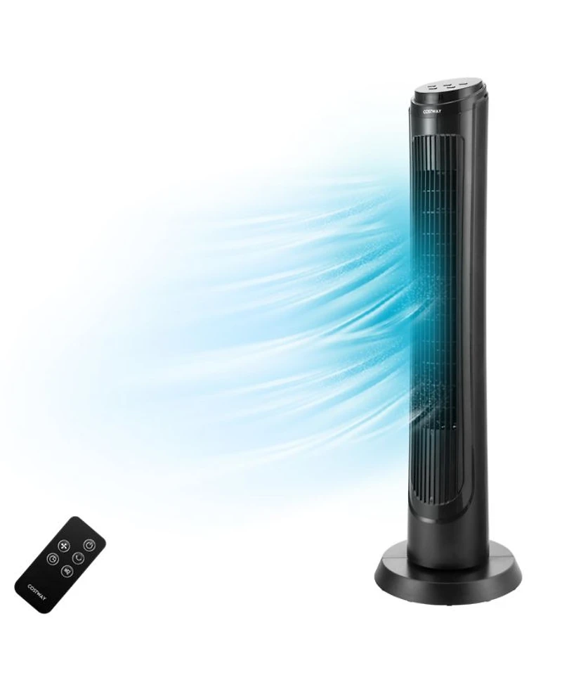 40''Tower Fan with Remote 75 Degree Oscillating Fan with 3 Wind Modes & 4 Wind Speeds
