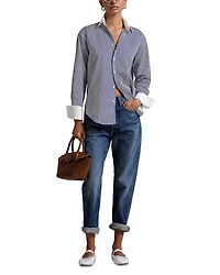 Relaxed Fit Two-Tone Striped Shirt