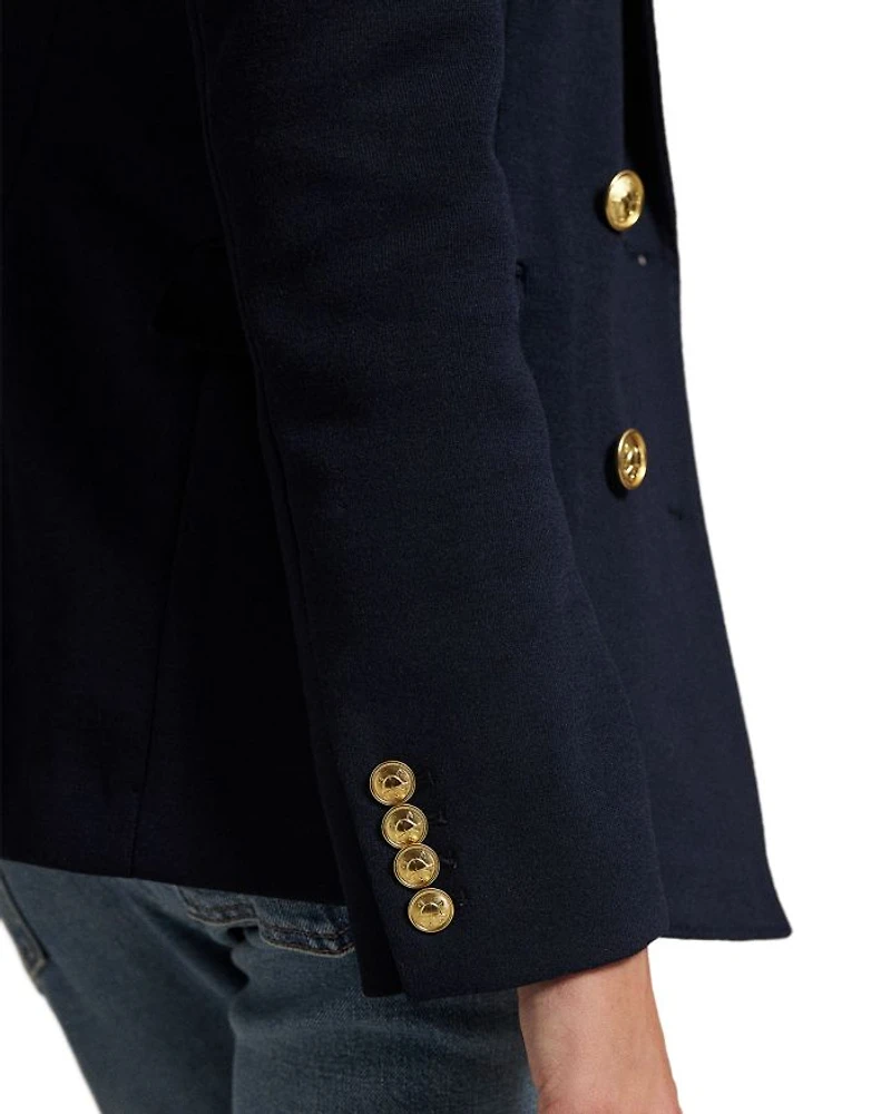 Knit Double Breasted Blazer