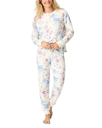 Pj Salvage Rodeo Rose Henley Pajama Set