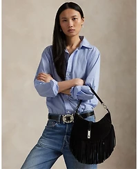 Polo ID Fringe Suede Mini Shoulder Bag