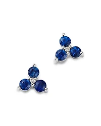 Bloomingdale's Fine Collection Sapphire & Diamond Trio Stud Earrings
